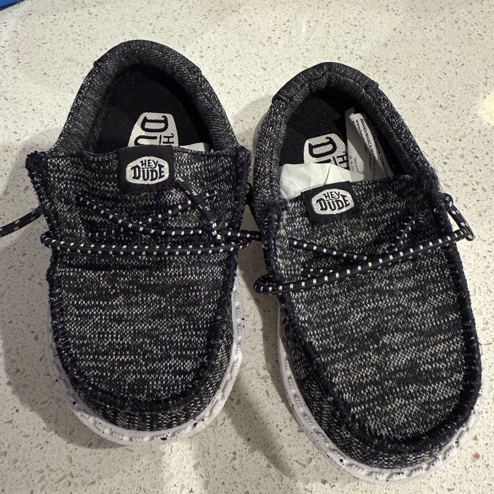 HeyDude Wally toddler kids Black Shoes